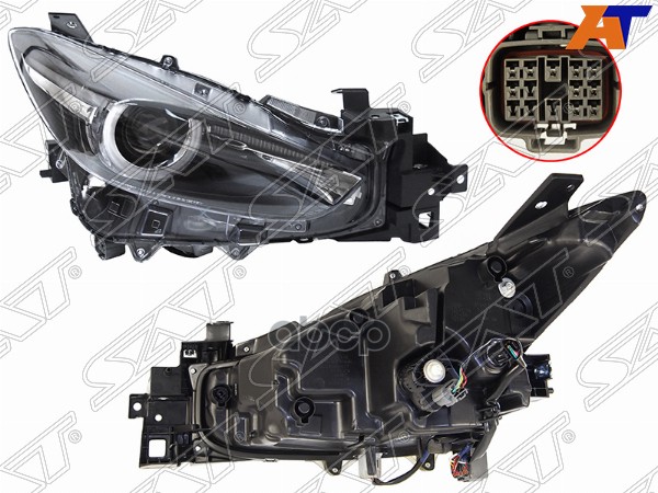 Фара Mazda 3 16-19 / Axela 16-19 (Справа/ LED/ С электрокорректором) Sat арт. ST-216-1177R