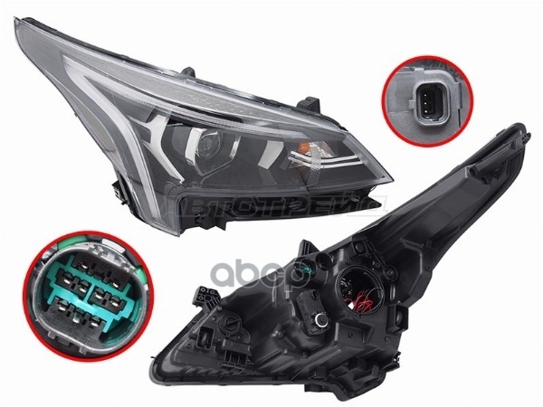 Фара Kia Rio 20-22 / Rio X-Line 20-22 / Solaris KRS 24- / KRX 24- (Справа/ ДХО/ С электрокорректором Sat арт. ST-223-11R20DR