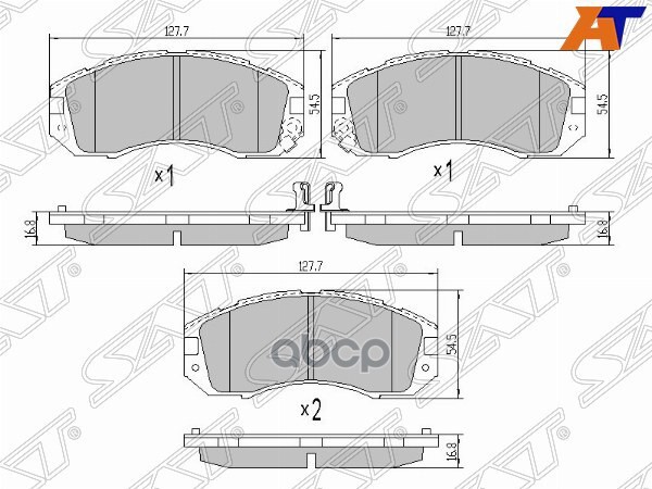 Колодки тормозные (Спереди) Subaru Impreza 92-07 / Legacy 89-03 Sat арт. ST-26296-AA000