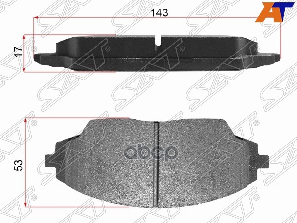 Колодки тормозные (Спереди/ С ABS) Chevrolet Aveo 02- / Cobalt 13- Sat арт. ST-28-0007