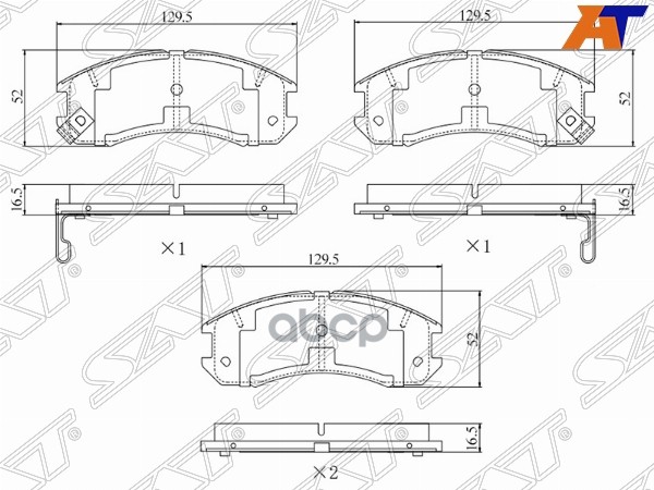 Колодки тормозные (Спереди) Mazda 626 87-97 / Capella 87-97 Sat арт. ST-28-0026