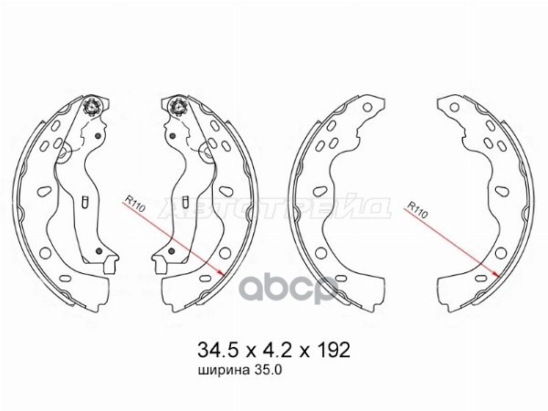 Колодки тормозные барабанные Suzuki SX4 06-16 Sat арт. ST-28-0051