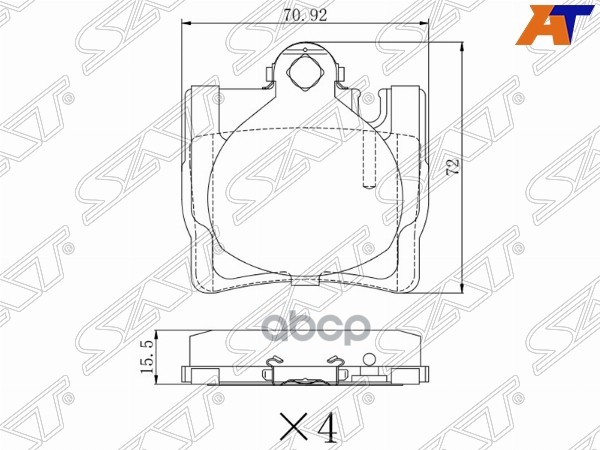 Колодки тормозные (Сзади) Mercedes-Benz C-Class 97-04 / S-Class 98-05 Sat арт. ST-28-0064