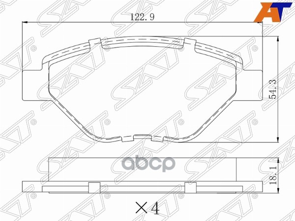 Колодки Тормозные (Спереди) Renault Megane 02-09 Sat арт. ST-28-0070