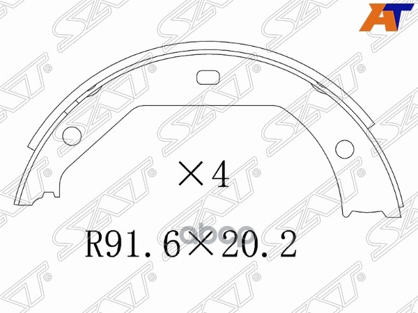 Колодки тормозные барабанные BMW 1-Series 04-13 / 3-Series 98-19 Sat арт. ST-28-0074