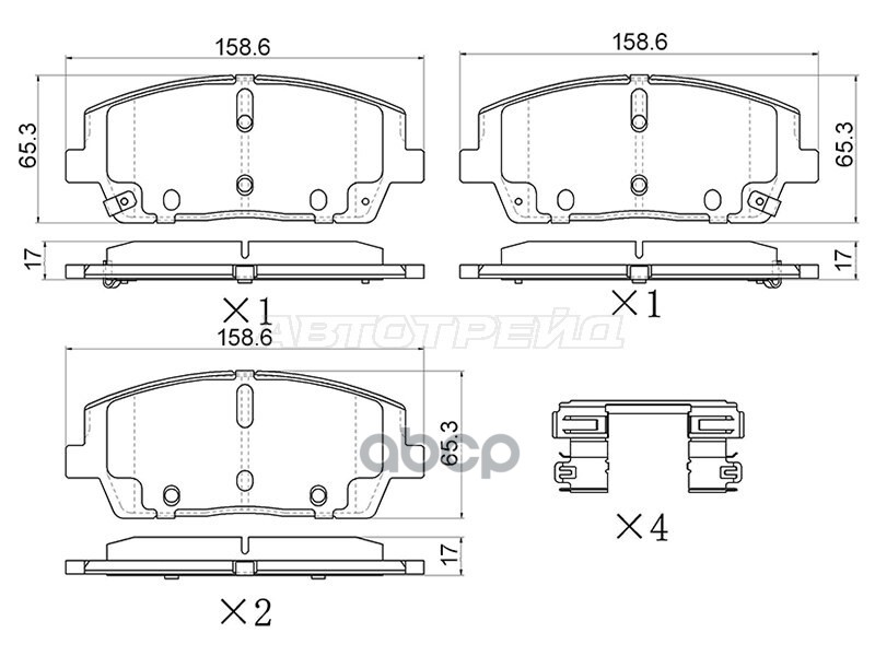 Колодки тормозные (Спереди) Hyundai Palisade 18-25 / Santa Fe 18- Sat арт. ST-28-0104