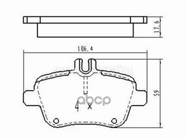 Колодки тормозные (Сзади) Mercedes-Benz A-Class 12-18 / CLA-Class 13-19 / GLA-Class 13-19 Sat арт. ST-28-0166