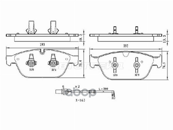 Колодки тормозные (Спереди) Audi A8 09-17 / Q5 08-17 Sat арт. ST-28-0180