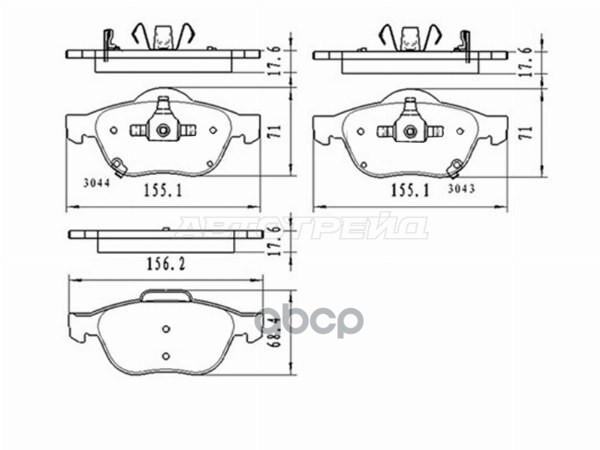 Колодки тормозные (Спереди) Toyota Avensis (T220) 97-03 Sat арт. ST-28-0181
