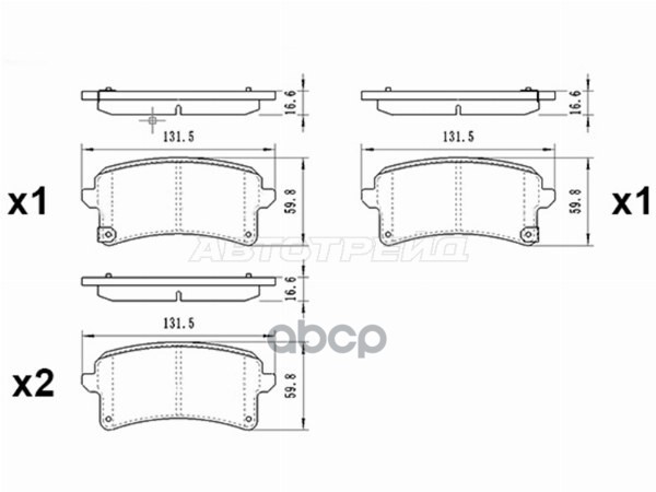 Колодки тормозные (Сзади) Haval H9 15-24 Sat арт. ST-28-0194