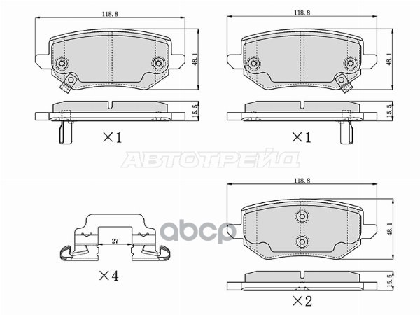 Колодки тормозные (Сзади) TANK 300 21- Sat арт. ST-28-0225