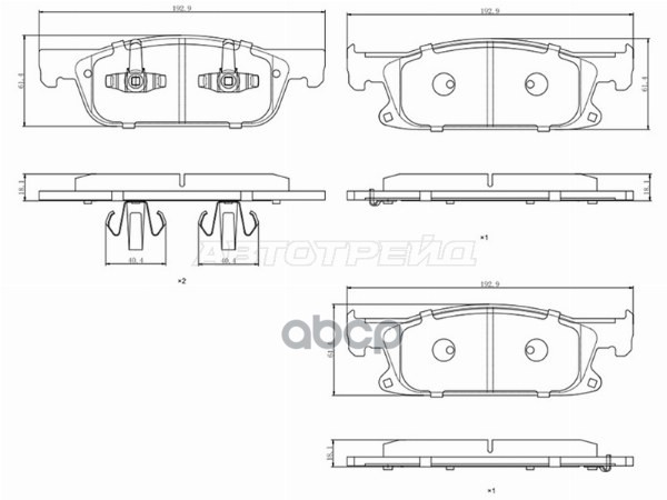 Колодки тормозные (Спереди) GAC GS8 16-23 Sat арт. ST-28-0229