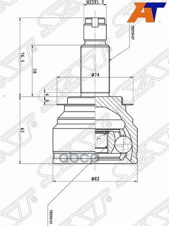 Шрус (Спереди/ Наруж) Subaru Impreza 00-12 Sat арт. ST-28391-FG000