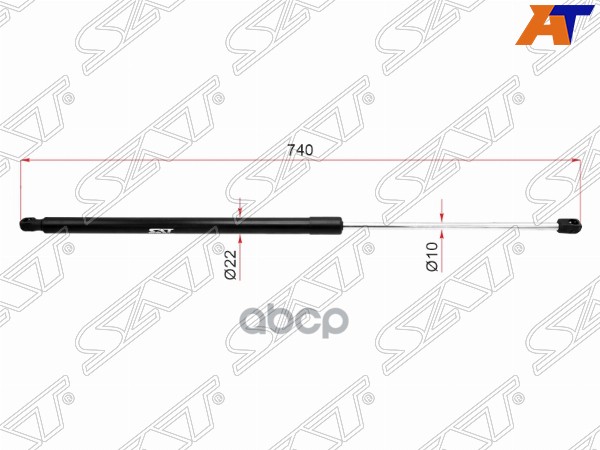 Амортизатор крышки багажника Volkswagen Caddy 03-20 (Справа=Слева) Sat арт. ST-2K0827550