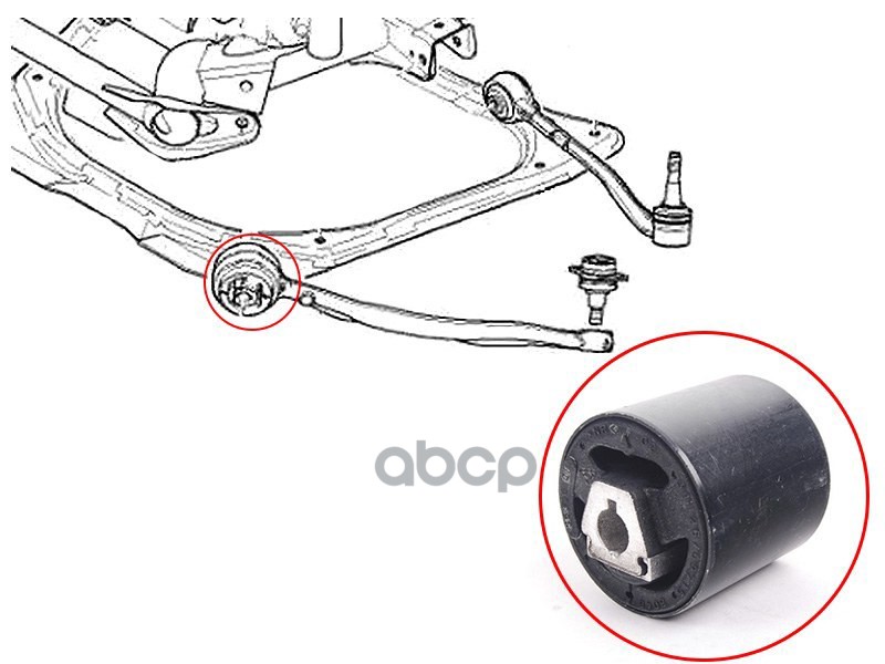 Сайлентблок рычага BMW X5 99-06 Sat арт. ST-31126769715