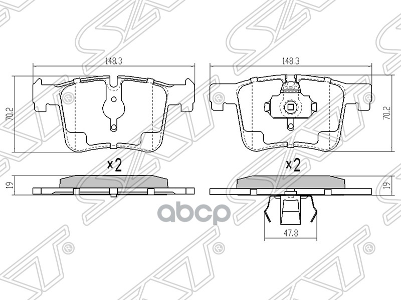 Колодки тормозные (Спереди) BMW 1-Series 11-19 / 3-Series 11-19 Sat арт. ST-34106799801