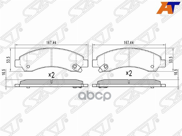 Колодки тормозные (Спереди) Great Wall Hover H3 10-16 / Hover H5 11-16 Sat арт. ST-3501175-K00-J