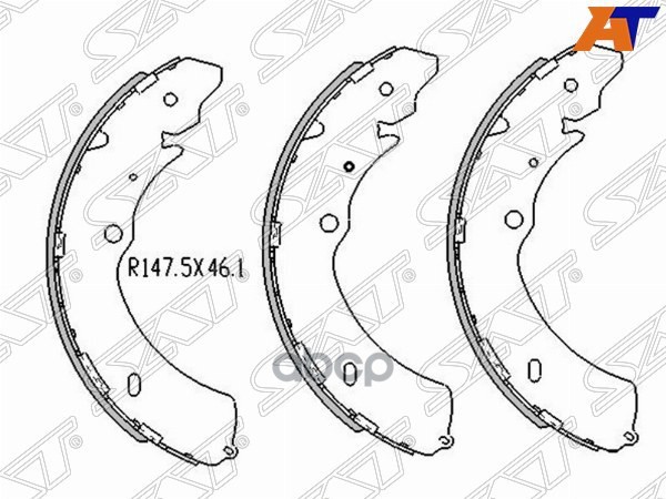 Колодки тормозные барабанные Isuzu D-MAX 02-12 Sat арт. ST-3502190-P00