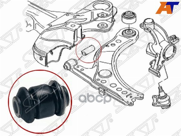 Сайлентблок рычага Audi A3 96-03 / Skoda Octavia 96-13 Sat арт. ST-357407182