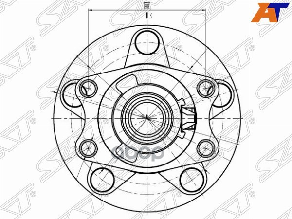 Ступичный узел задн. MMC ASX/LANCER/OUTLANDER/RVR 4WD 07- Sat арт. ST-3785A009