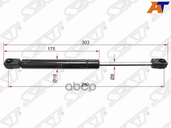 Амортизатор крышки багажника Volkswagen Passat 96-05 / Skoda Superb 02-08 (Справа=Слева) Sat арт. ST-3B5827550G