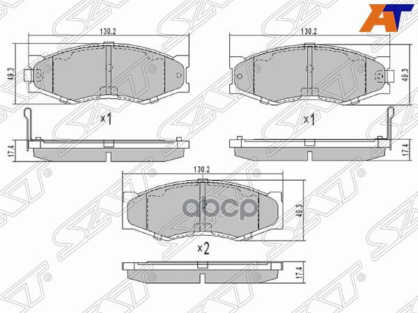 Колодки тормозные (Спереди) Nissan Atlas F 92-07 / Cedric 83-04 Sat арт. ST-41060-31E94