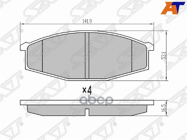 Колодки тормозные (Спереди) Nissan Patrol 87-97 / Safari 87-97 Sat арт. ST-41060-C7025