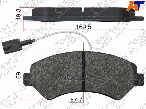 Колодки тормозные (Спереди) Peugeot Boxer 06- / Citroen Jumper 06- / Fiat Ducato 06- Sat арт. ST-425375CR