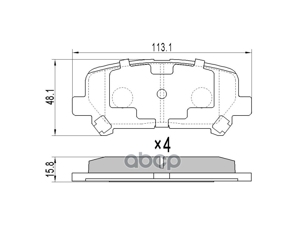 Колодки тормозные (Сзади) Honda Odyssey 08-13 / Pilot 08-15 Sat арт. ST-43022-STX-A00