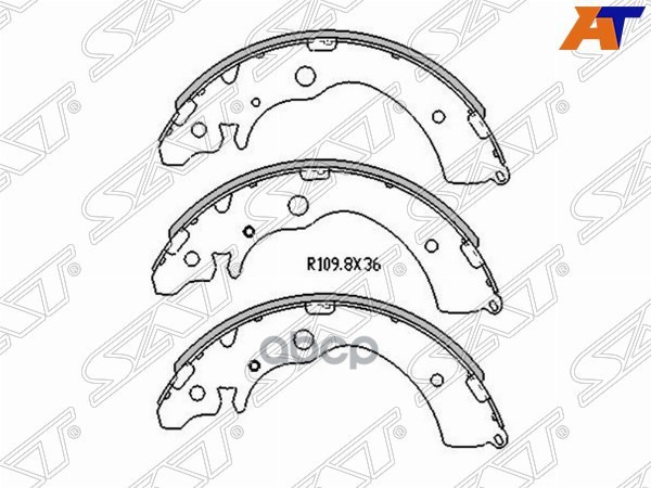 Колодки тормозные барабанные Honda Accord 89-94 / Civic 00-06 Sat арт. ST-43153-SM4-A01