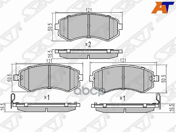 Колодки тормозные (Сзади) Nissan Patrol 97-10 / Safari 97-07 Sat арт. ST-44060-VC090