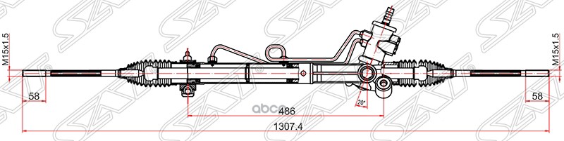 Рейка рулевая TOYOTA CAMRY ACV30/WINDOM 01-06 RHD Sat арт. ST-44200-33380