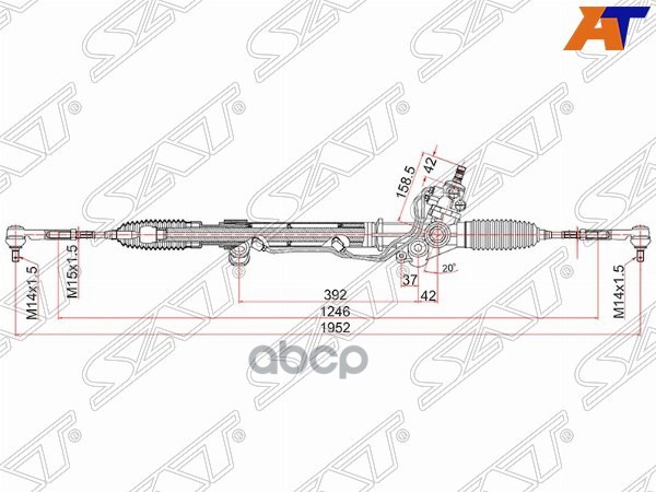 Рейка рулевая TOYOTA LAND CRUISER PRADO 02-08 / HILUX SURF 02-08 LHD Sat арт. ST-44200-35061