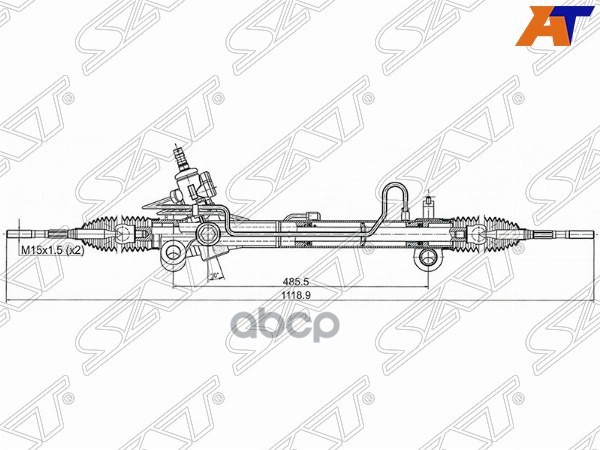Рейка рулевая TOYOTA HIGHLANDER/RX350 03-08 LHD Sat арт. ST-44200-48090