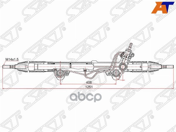 Рейка рулевая TOYOTA TUNDRA 06- Sat арт. ST-44250-0C070