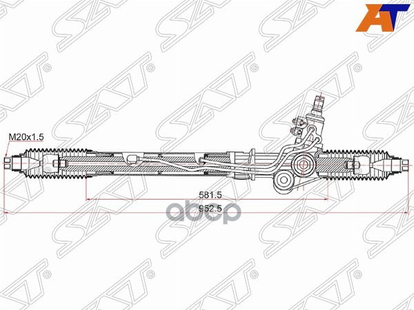Рейка рулевая Toyota Land Cruiser Prado 96-02 RHD Sat арт. ST-44250-60012