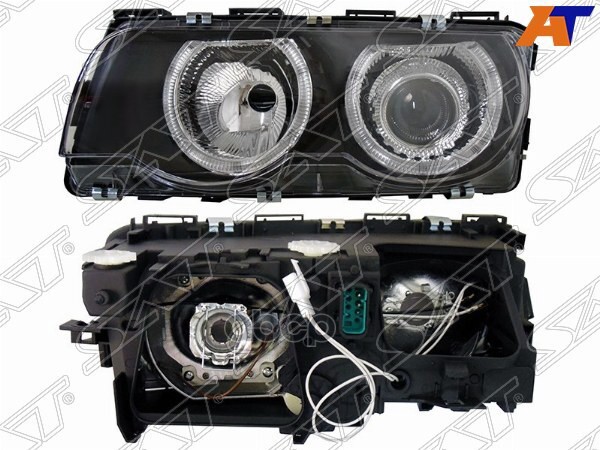 Фара Bmw E38 98-01 Lh Черный Хрусталь Sat арт. ST-444-1134BL