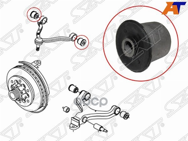 Сайлентблок рычага SsangYong Actyon 05-10 / Actyon Sports 06-12 Sat арт. ST-44412-08000