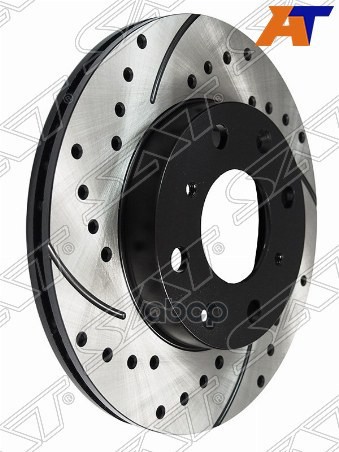 Комплект дисков тормозных передний перфорированные HONDA Fit/Jazz L13A GD1 01-, L13A GE6 07- Sat арт. ST-45251-SAA-901PF