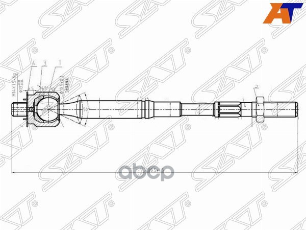 Тяга рулевая TOYOTA COROLLA/ALLION/PREMIO/MATRIX/ISIS/NOAH/VOXY 02- Sat арт. ST-45503-09400