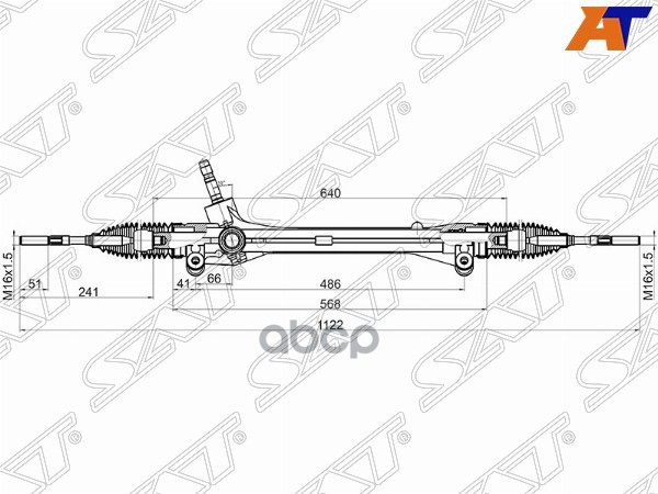 Рейка рулевая Lexus RX 08-15 / Toyota Venza 08- (Левый руль) Sat арт. ST-45510-48040