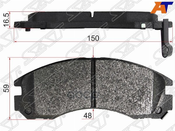 Колодки тормозные (Спереди) Mitsubishi L200 86-06 / Outlander 02-22 / Pajero 91-06 / Pajero Sport 96 Sat арт. ST-4605A717