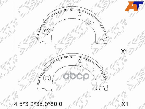 Колодки тормозные барабанные (Сзади/ Стояночный тормоз) Toyota Land Cruiser 80-89 / Coaster 82-16 Sat арт. ST-46540-25010