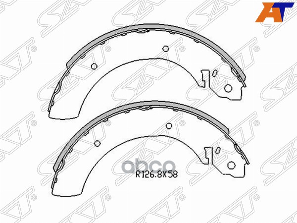 Колодки тормозные барабанные SsangYong Actyon 05-10 / Actyon Sports 06-16 Sat арт. ST-4833005000