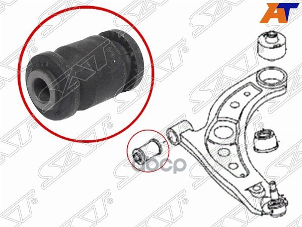 Сайлентблок рычага Toyota Passo 04-10 / RAV4 00-05 Sat арт. ST-48654-B2010