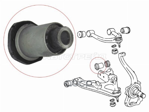 Сайлентблок рычага Toyota Land Cruiser (J100) 98-07 / Lexus LX 98-07 Sat арт. ST-48655-60020
