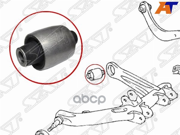 Сайлентблок рычага Toyota Allion (T240,T260) 01-21 / Corolla 00-07 Sat арт. ST-48725-32250