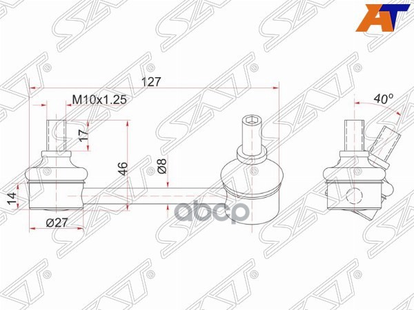 Тяга стабилизатора заднего TOYOTA Caldina/Avensis 2002- AZT24# , AZT25# RH Sat арт. ST4883021020