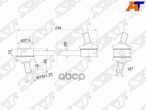 Тяга стабилизатора заднего TOYOTA CAMRY/VISTA 90-94 Sat арт. ST-48830-32030