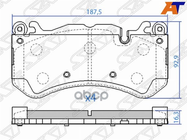 Колодки тормозные (Спереди) Mercedes-Benz S-Class 05-13 / Audi RS6 08-18 Sat арт. ST-4F0698151G